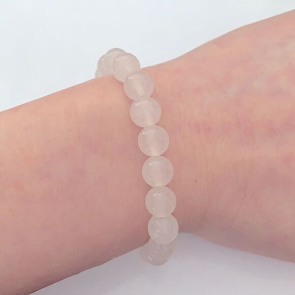 🟣Genuine light pink crystal stone bracelet - Picture 2 of 3